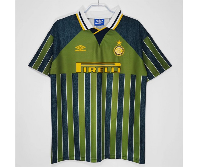 Maglia da calcio retrò da uomo dell'Inter Milan da trasferta 1995