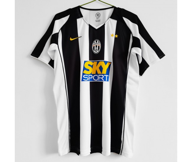 Maglia da calcio retrò da uomo della Juventus modello Home 2004