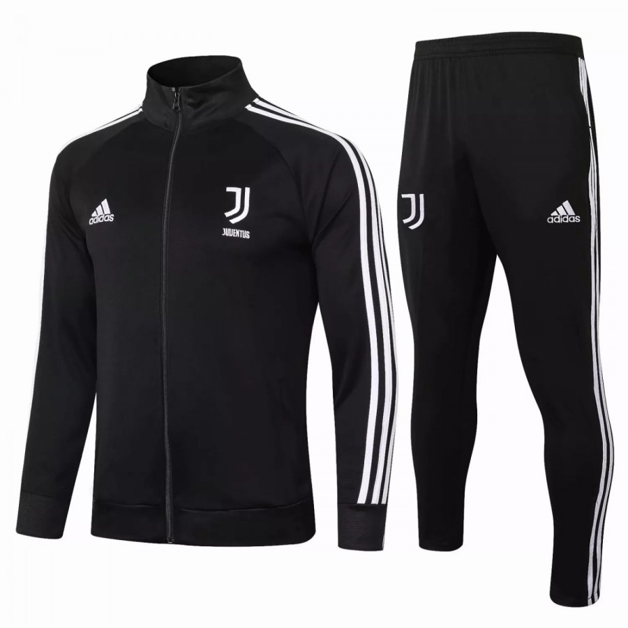 JUVENTUS Tuta Track Top Nera Con Fascia Bianca Logo - Uomo - 100
