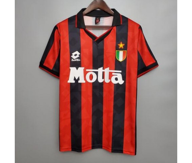 Maglia da calcio retrò da uomo AC Milan 1993