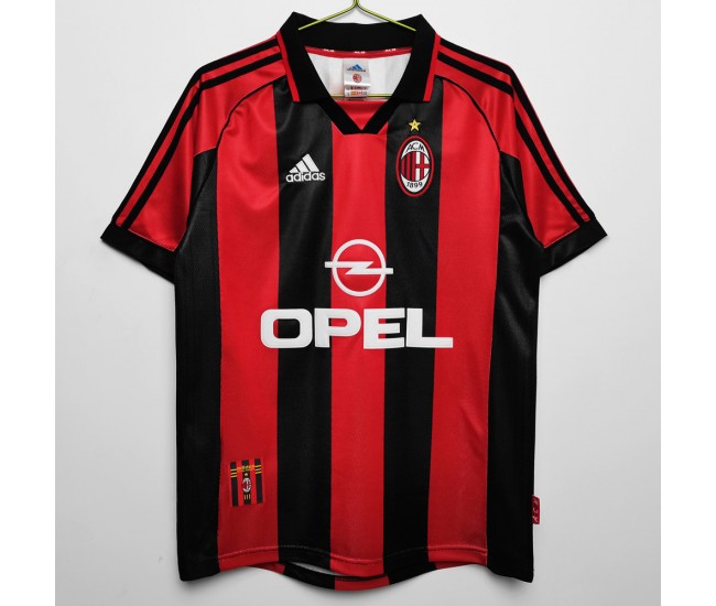 Maglia da calcio retrò da uomo AC Milan 1998