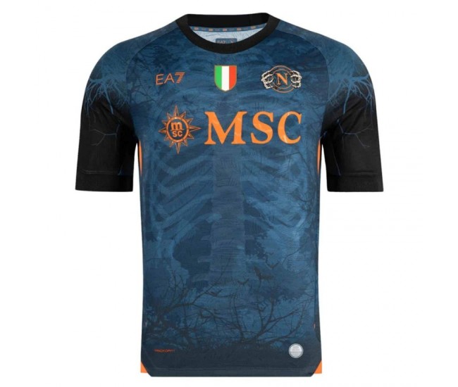 Maglia da uomo SSC Napoli per Halloween, colore blu, stagione 25-26