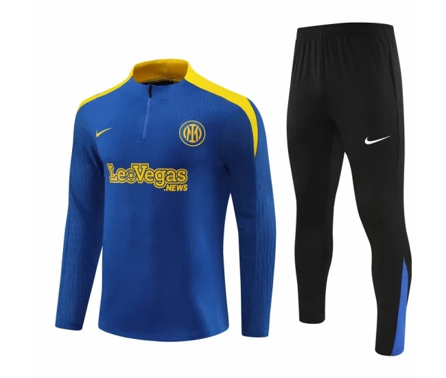 Tuta da calcio tecnica da allenamento blu da uomo Inter Milan 2024-25