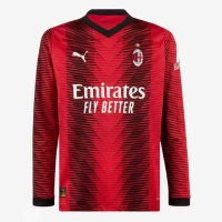 Maglia da calcio da casa a maniche lunghe da uomo AC Milan 23-24