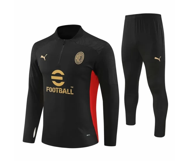 Tuta da calcio tecnica da allenamento nera da uomo AC Milan 2024-25