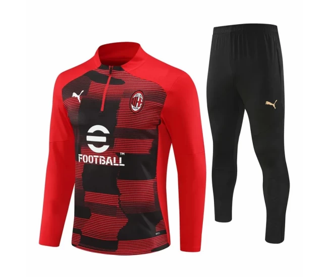 Tuta da calcio tecnica da allenamento rossa da uomo AC Milan 2024-25