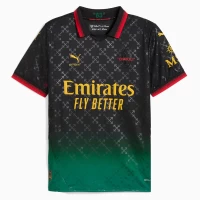 Maglia AC Milan x OFF-WHITE da uomo nera-verde 24-25