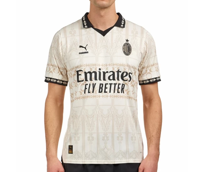 Maglia autentica da uomo AC Milan X Pleasures 23-24