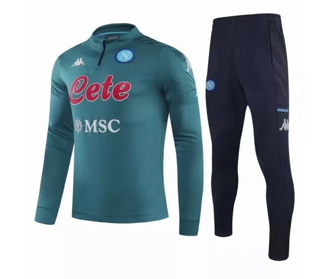 SSC Napoli Tuta Tecnica Allenamento Calcio Verde 2020