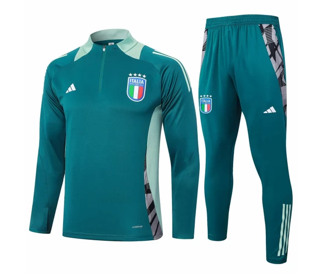 Tuta da calcio tecnica da allenamento verde da uomo Italia 2024-25