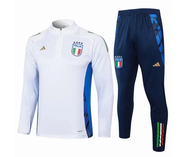 Tuta da calcio tecnica da allenamento bianca da uomo Italia 2024-25