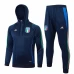 Tuta da calcio tecnica con cappuccio da allenamento blu navy da uomo Italia 2024-25