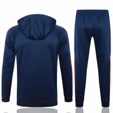 Tuta da calcio tecnica con cappuccio da allenamento blu navy da uomo Italia 2024-25