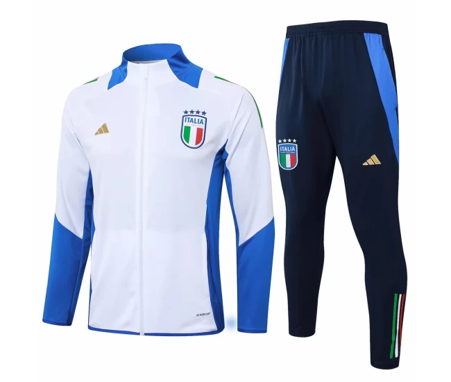 Tuta da calcio da allenamento e presentazione bianca da uomo Italia 2024-25